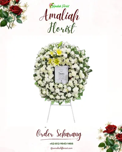 Krans Bunga Duka Cita di Subang Mas